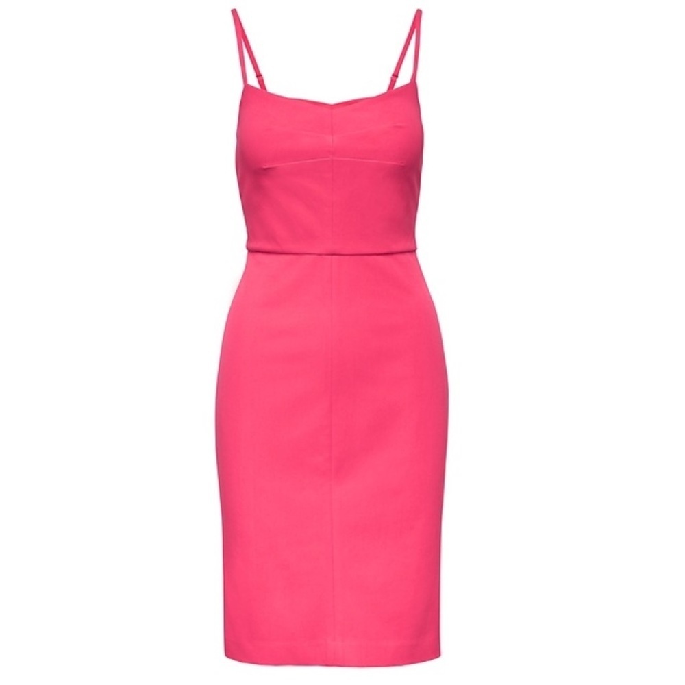 Banana Republic Strappy Bi-Stretch Sheath Dress Pink Bodycon Party Size 14 NWT